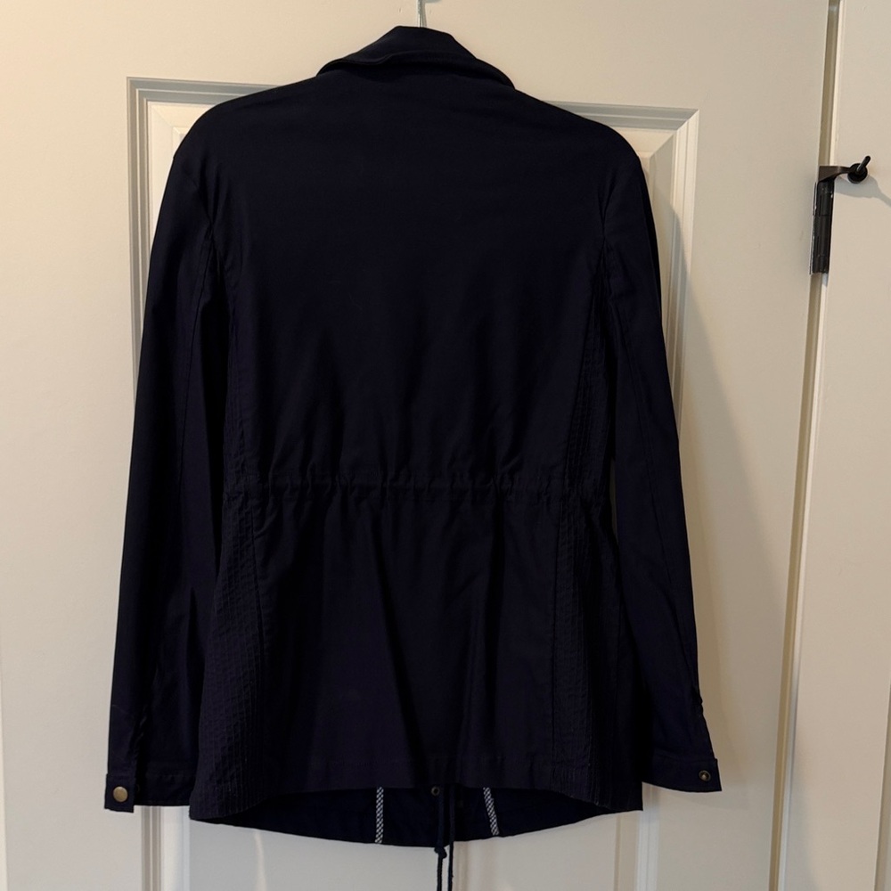 Elegant Women's Navy Utility Jacket - Picture 6 of 6